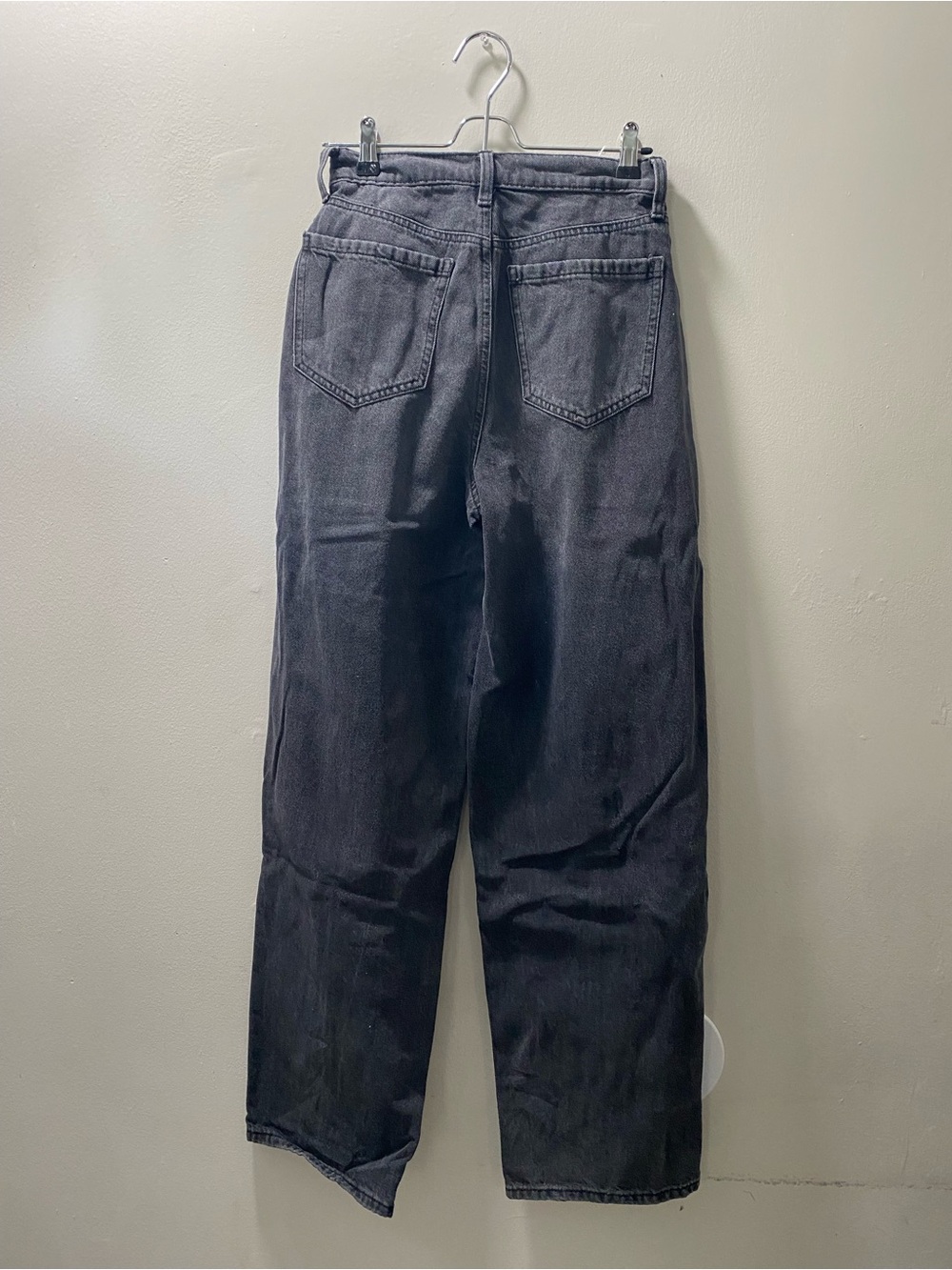 SO Women's Relaxed High-Rise Baggy Jeans — Washed Black - Picture 2 of 8